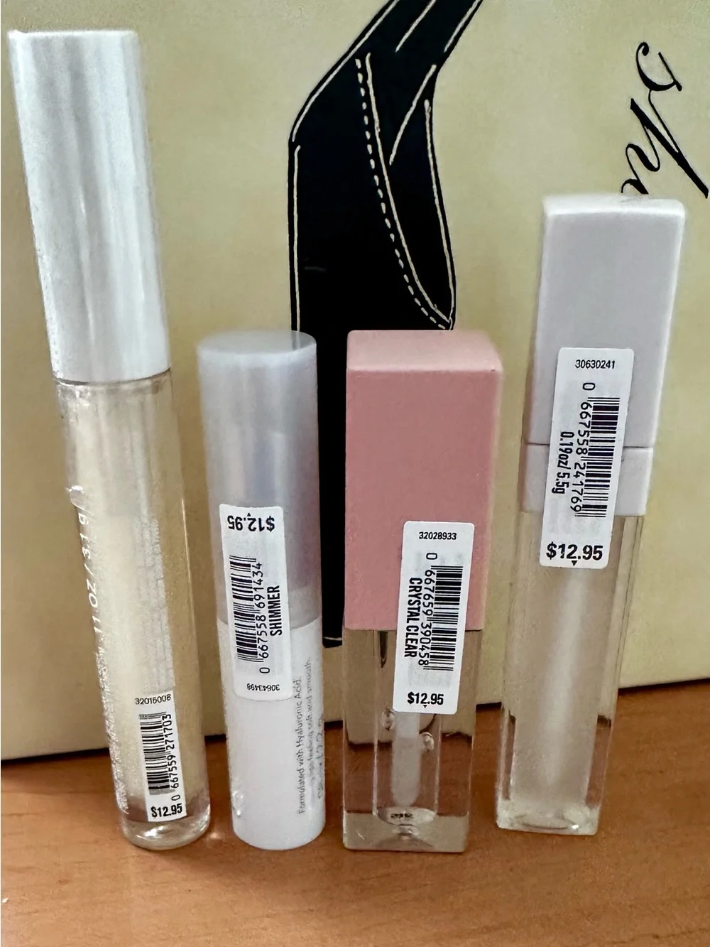 Bath & Body Works Clear Shimmer Lip Gloss Set -Gloss, Shimmer, Oil & Plumper